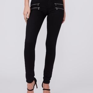 Paige 24 jeans in coated black